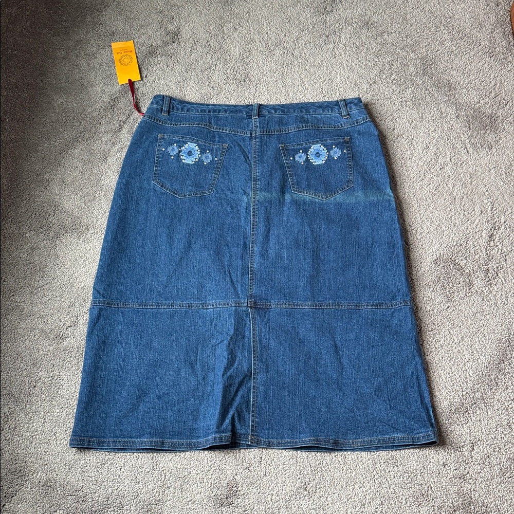 Ruby Rd. Denim Skirt SIZE 14 - Picture 6 of 7